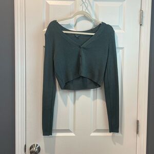 Wild Fable Green Cropped Sweater